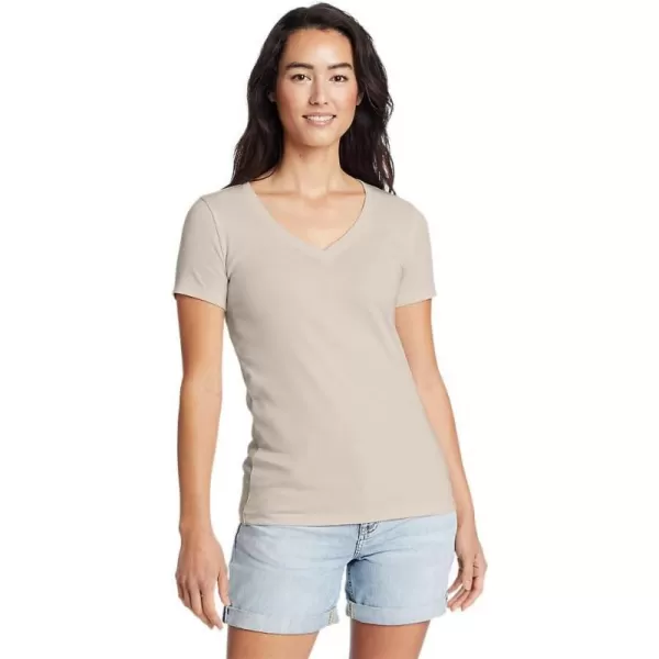 Eddie Bauer Womens Stines ShortSleeve VNeck TShirtPumice