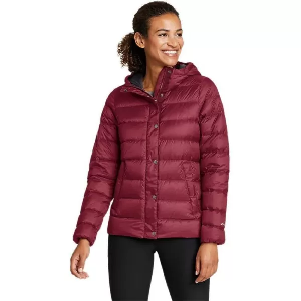 Eddie Bauer Womens StratusTherm Hooded Down JacketDark Berry