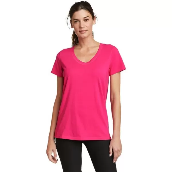 Eddie Bauer Womens Tempo Light ShortSleeve TShirtPetite Lava