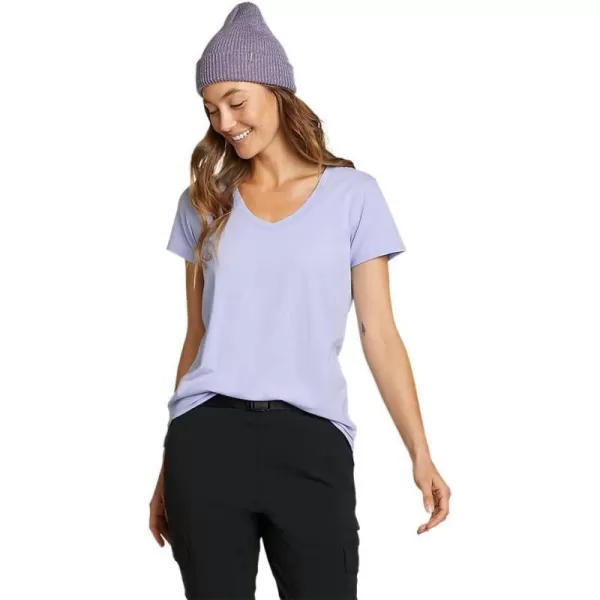 Eddie Bauer Womens Tempo Light ShortSleeve TShirtPetite Periwinkle