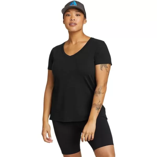 Eddie Bauer Womens Tempo Light ShortSleeve TShirtRegular Black