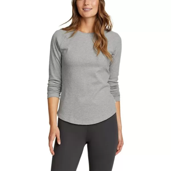 Eddie Bauer Womens Thermal Raglan LongSleeve CrewHeather Gray