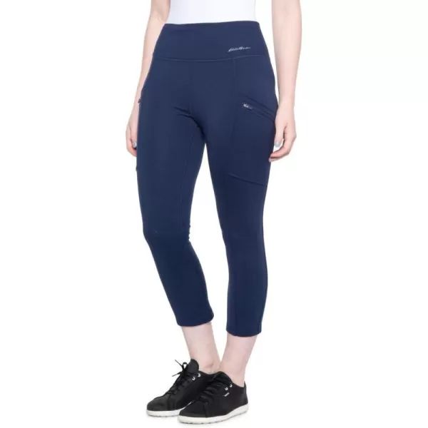 Eddie Bauer Womens Trail Tight Capris  High RiseStandard Navy