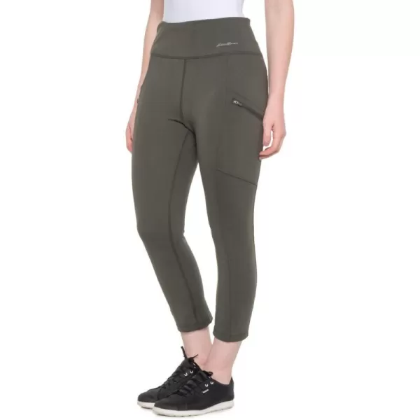 Eddie Bauer Womens Trail Tight Capris  High RiseStandard Olive