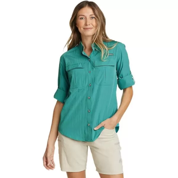 Eddie Bauer Womens UPF Guide LongSleeve ShirtDusty Jade