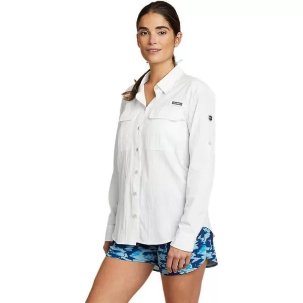 Eddie Bauer Womens UPF Guide LongSleeve ShirtPetite White