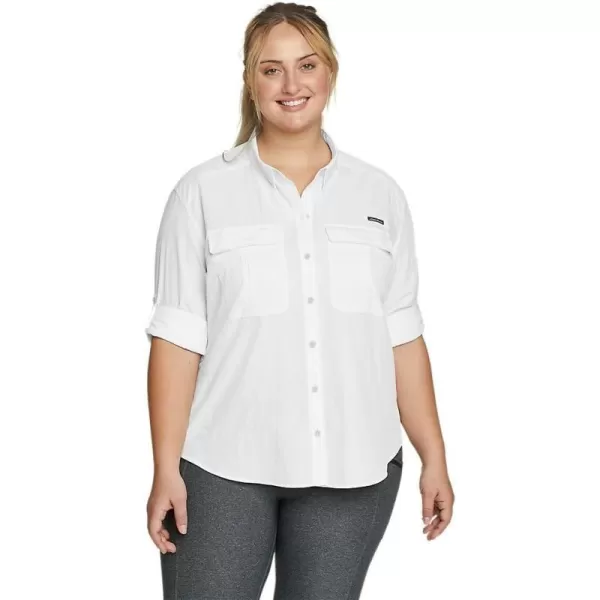 Eddie Bauer Womens UPF Guide LongSleeve ShirtPlus White