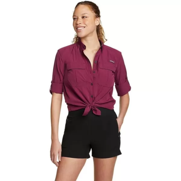 Eddie Bauer Womens UPF Guide LongSleeve ShirtTall Port