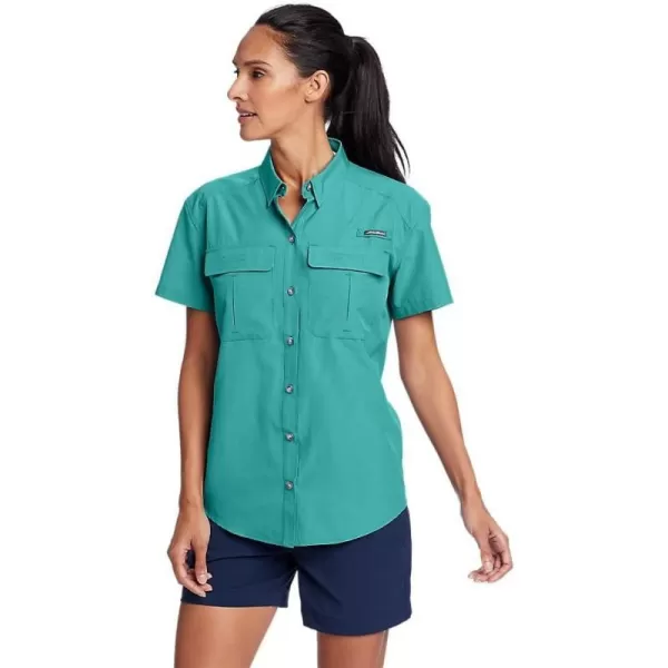 Eddie Bauer Womens UPF Guide ShortSleeve ShirtDusty Jade