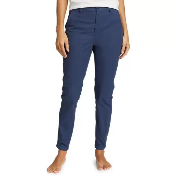 Eddie Bauer Womens Voyager HighRise Chino Slim PantsRegular Twilight