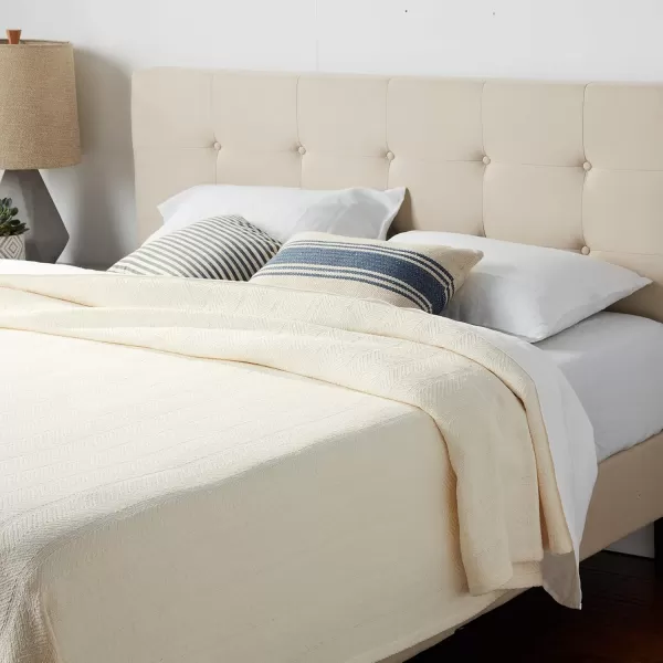 Eddie Bauer  Queen Blanket Lightweight Cotton Bedding Home Decor for All Seasons Herringbone Bone QueenBone