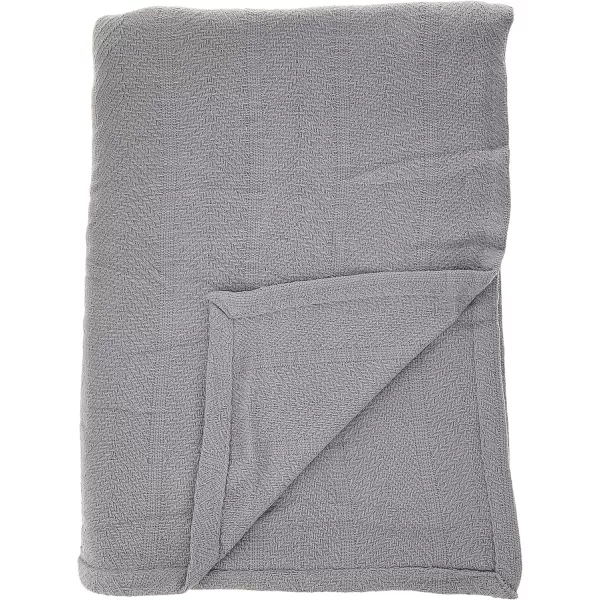 Eddie Bauer  Queen Blanket Lightweight Cotton Bedding Home Decor for All Seasons Herringbone Bone QueenChrome