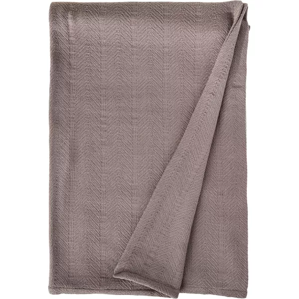 Eddie Bauer  Queen Blanket Lightweight Cotton Bedding Home Decor for All Seasons Herringbone Bone QueenMushroom