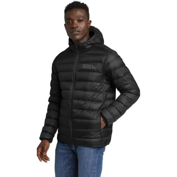 imageEddie Bauer Mens Cirruslite Down JacketHooded Black Recycled