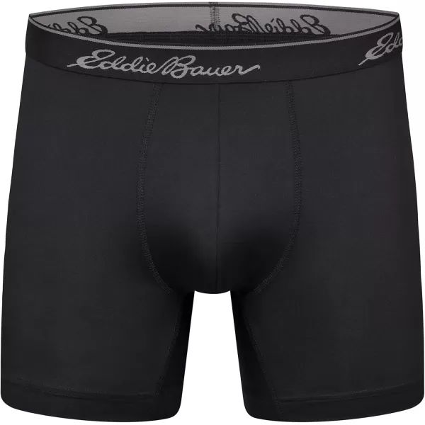 imageEddie Bauer Mens 5quot No Fly Performance Boxer Brief Underwear 3 Pack or 4 PackBrushed BlackSteelPigment