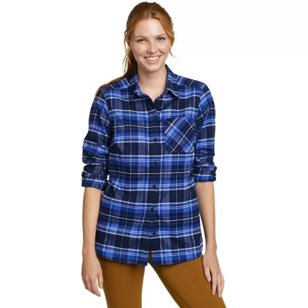 imageEddie Bauer Womens Expedition Performance Flannel 20 ShirtBlue Topaz