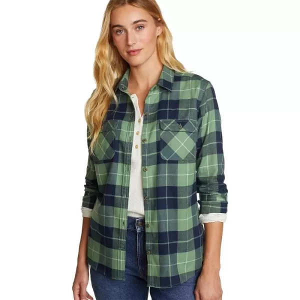 imageEddie Bauer Womens Firelight Flannel ShirtBasil Green