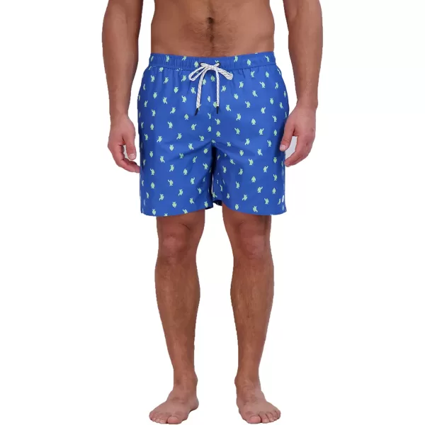 imageEddie Bauer Mens SPF 50 Volley Swim Trunk  Fun Designs Comfortable and Stylish 7quot InseamBlue