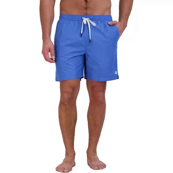 imageEddie Bauer Mens SPF 50 Volley Swim Trunk  Fun Designs Comfortable and Stylish 7quot InseamBrilliant Blue