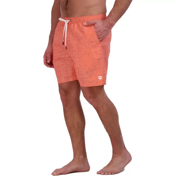 imageEddie Bauer Mens SPF 50 Volley Swim Trunk  Fun Designs Comfortable and Stylish 7quot InseamDusty Coral