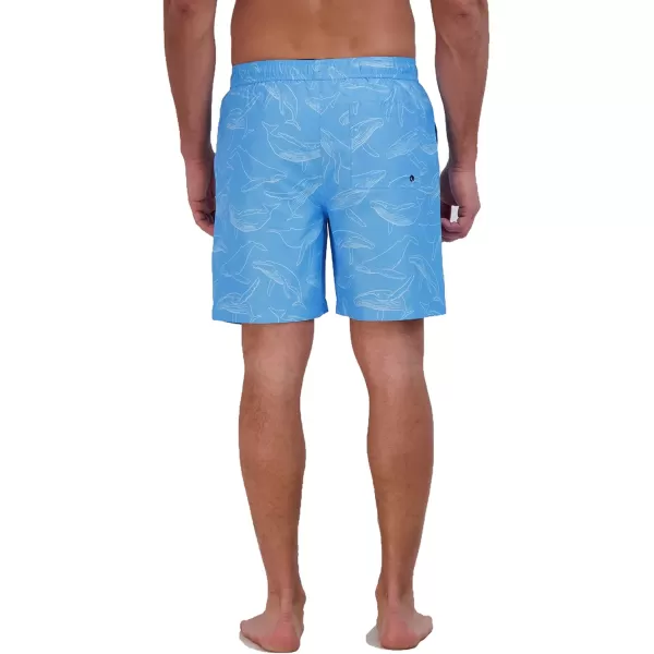 imageEddie Bauer Mens SPF 50 Volley Swim Trunk  Fun Designs Comfortable and Stylish 7quot InseamMisty Blue