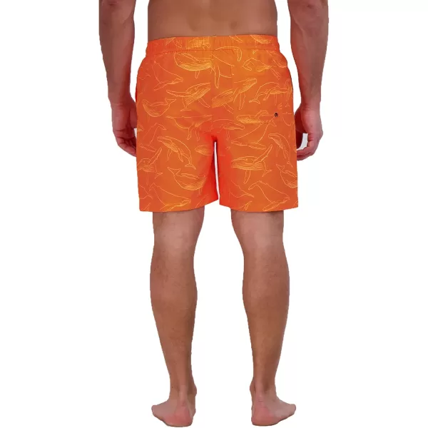 imageEddie Bauer Mens SPF 50 Volley Swim Trunk  Fun Designs Comfortable and Stylish 7quot InseamOrange