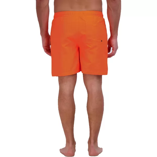 imageEddie Bauer Mens SPF 50 Volley Swim Trunk  Fun Designs Comfortable and Stylish 7quot InseamOrange Blaze