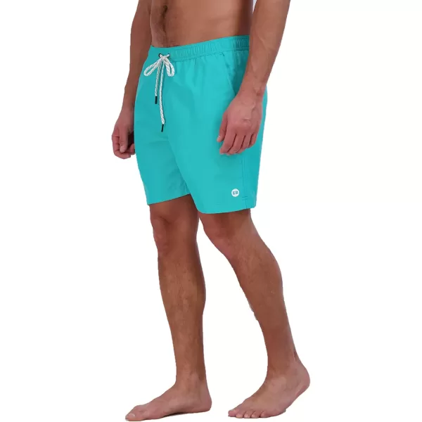 imageEddie Bauer Mens SPF 50 Volley Swim Trunk  Fun Designs Comfortable and Stylish 7quot InseamTurquoise