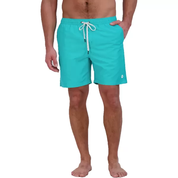 imageEddie Bauer Mens SPF 50 Volley Swim Trunk  Fun Designs Comfortable and Stylish 7quot InseamTurquoise