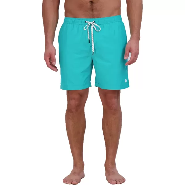 imageEddie Bauer Mens SPF 50 Volley Swim Trunk  Fun Designs Comfortable and Stylish 7quot InseamTurquoise