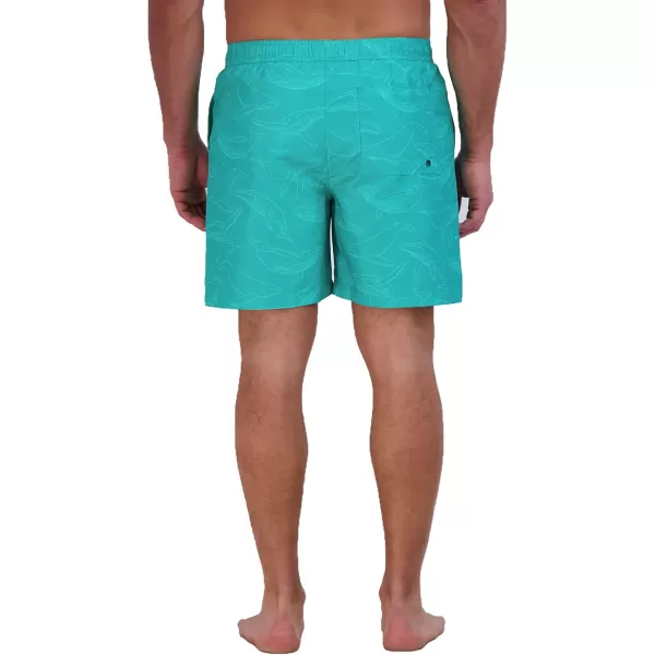 imageEddie Bauer Mens SPF 50 Volley Swim Trunk  Fun Designs Comfortable and Stylish 7quot InseamTurquoise Green