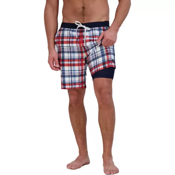 imageEddie Bauer Mens SPF 50 Volley Swim Trunk 8quot Inseam Comes with Comfort Liner  Ultimate Comfort ampamp StretchAtlantic