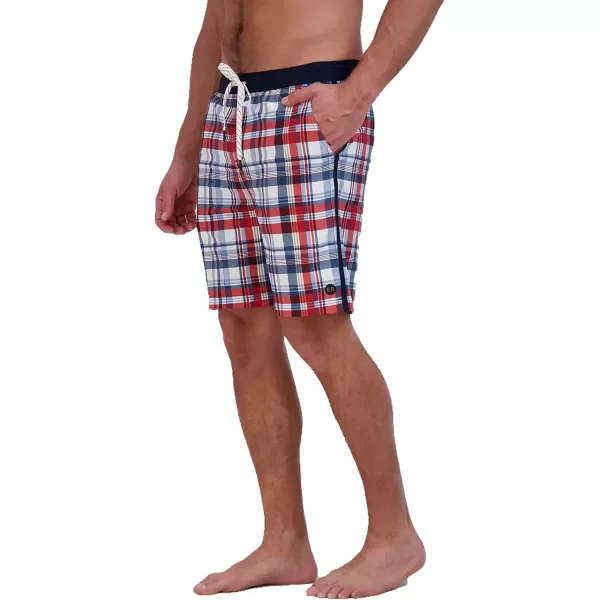 imageEddie Bauer Mens SPF 50 Volley Swim Trunk 8quot Inseam Comes with Comfort Liner  Ultimate Comfort ampamp StretchAtlantic