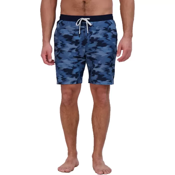 imageEddie Bauer Mens SPF 50 Volley Swim Trunk 8quot Inseam Comes with Comfort Liner  Ultimate Comfort ampamp StretchAtlantic Blue