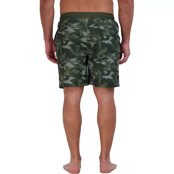 imageEddie Bauer Mens SPF 50 Volley Swim Trunk 8quot Inseam Comes with Comfort Liner  Ultimate Comfort ampamp StretchDark Loden