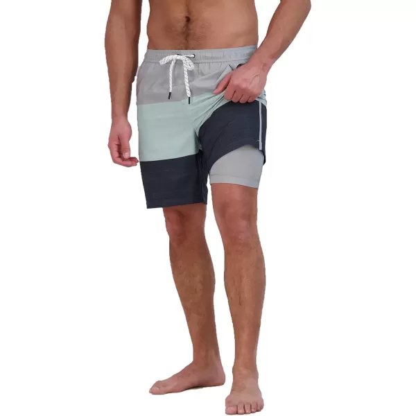 imageEddie Bauer Mens SPF 50 Volley Swim Trunk 8quot Inseam Comes with Comfort Liner  Ultimate Comfort ampamp StretchStorm