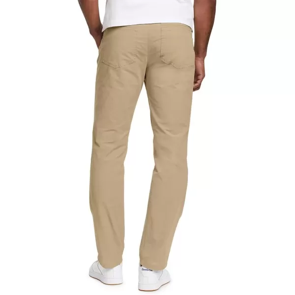 imageEddie Bauer Mens Voyager Flex FivePocket Twill PantsLight Khaki