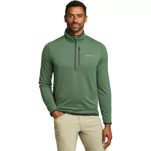 imageEddie Bauer Mens Activator Grid LongSleeve HalfZip FleeceIrish Green