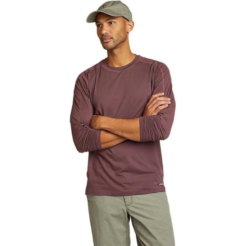 imageEddie Bauer Mens Mountain Trek LongSleeve TShirtDusty Violet