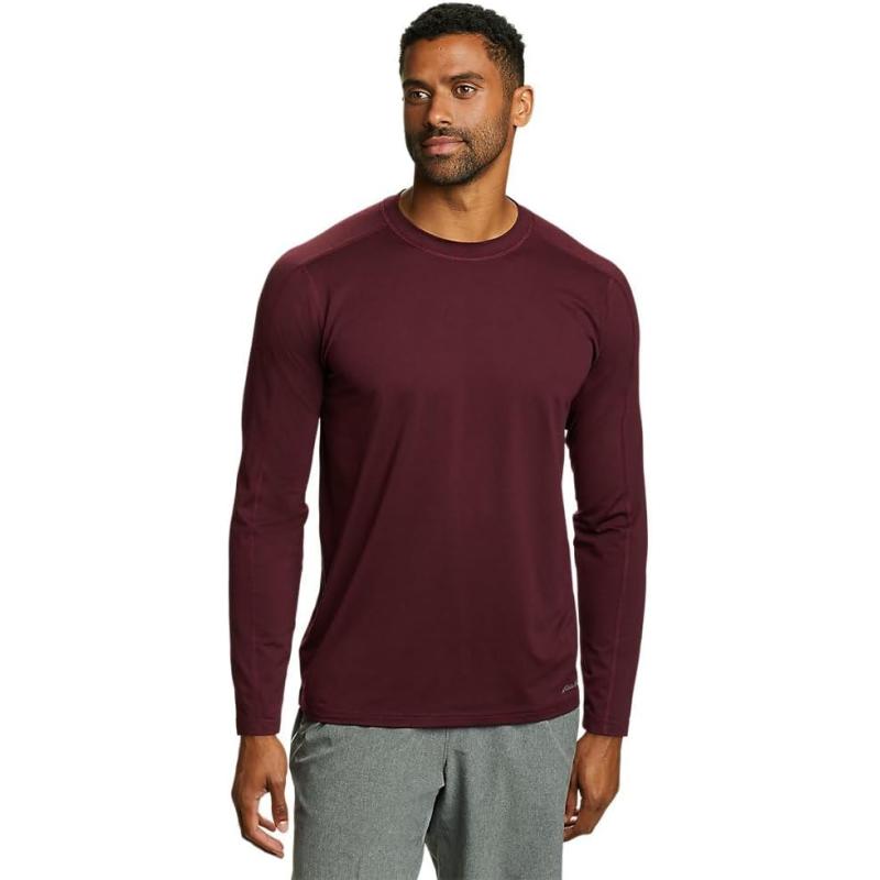 imageEddie Bauer Mens Mountain Trek LongSleeve TShirtEggplant