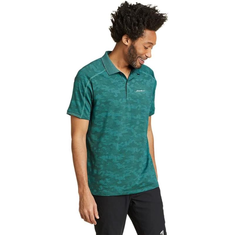 imageEddie Bauer Mens Resolution Pro Jacquard PoloTurquoise