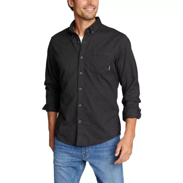 imageEddie Bauer Mens Eddies Favorite Flannel Classic Fit Shirt  SolidGray Smoke