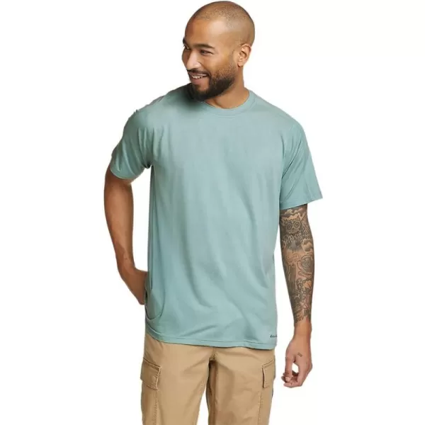 imageEddie Bauer Mens Mountain Trek ShortSleeve TShirtSea Blue