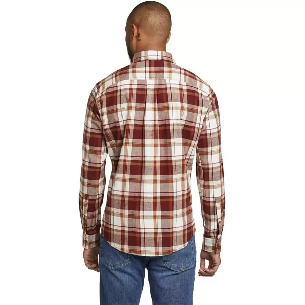 imageEddie Bauer Mens Eddies Field Flannel  PatternDusty Red