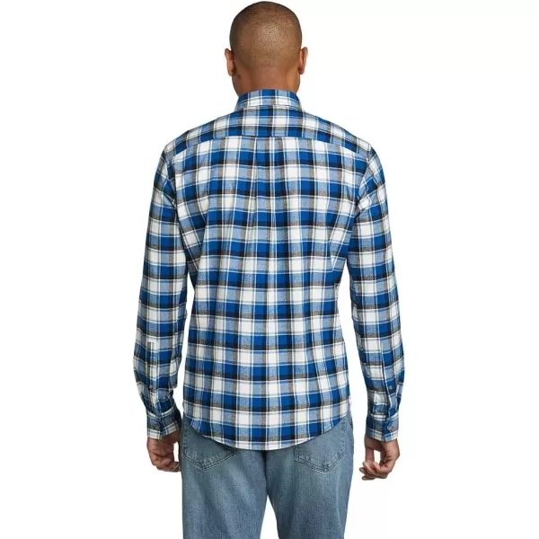 imageEddie Bauer Mens Eddies Field Flannel  PatternPacific Blue