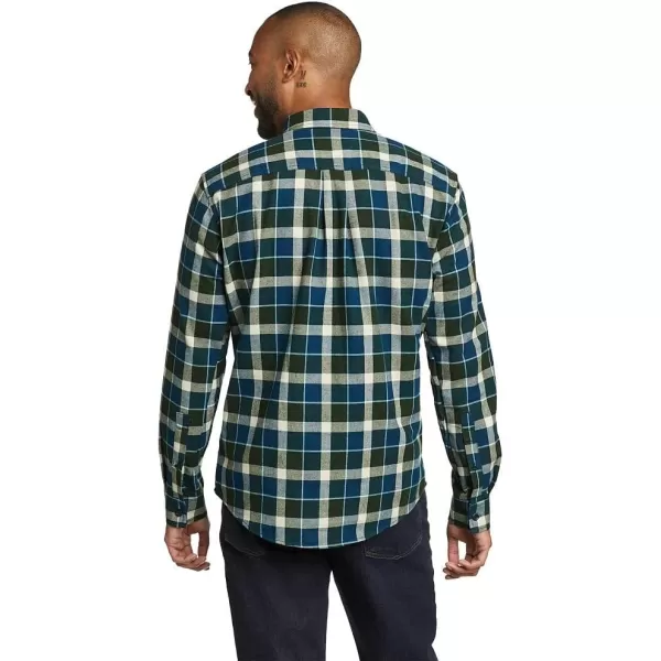 imageEddie Bauer Mens Eddies Field Flannel  PatternPeacock