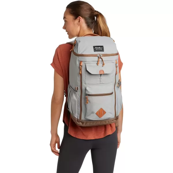 imageEddie Bauer Bygone Backpack with Exterior Pockets and Laptop Compatible Sleeve Light Heather Grey 30LBlack