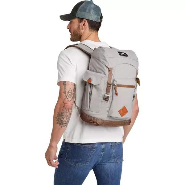 imageEddie Bauer Bygone Backpack with Exterior Pockets and Laptop Compatible Sleeve Light Heather Grey 30LBlack