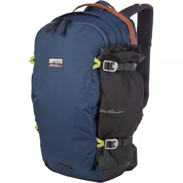 imageEddie Bauer Nomad Backpack with Compression Straps and HydrationLaptop Compatible Sleeve Carbon 22LDusted Indigo