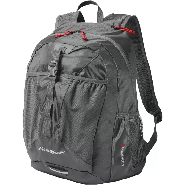 imageEddie Bauer Stowaway Packable BackpackMade from Ripstop Polyester Onyx 30LDark Smoke